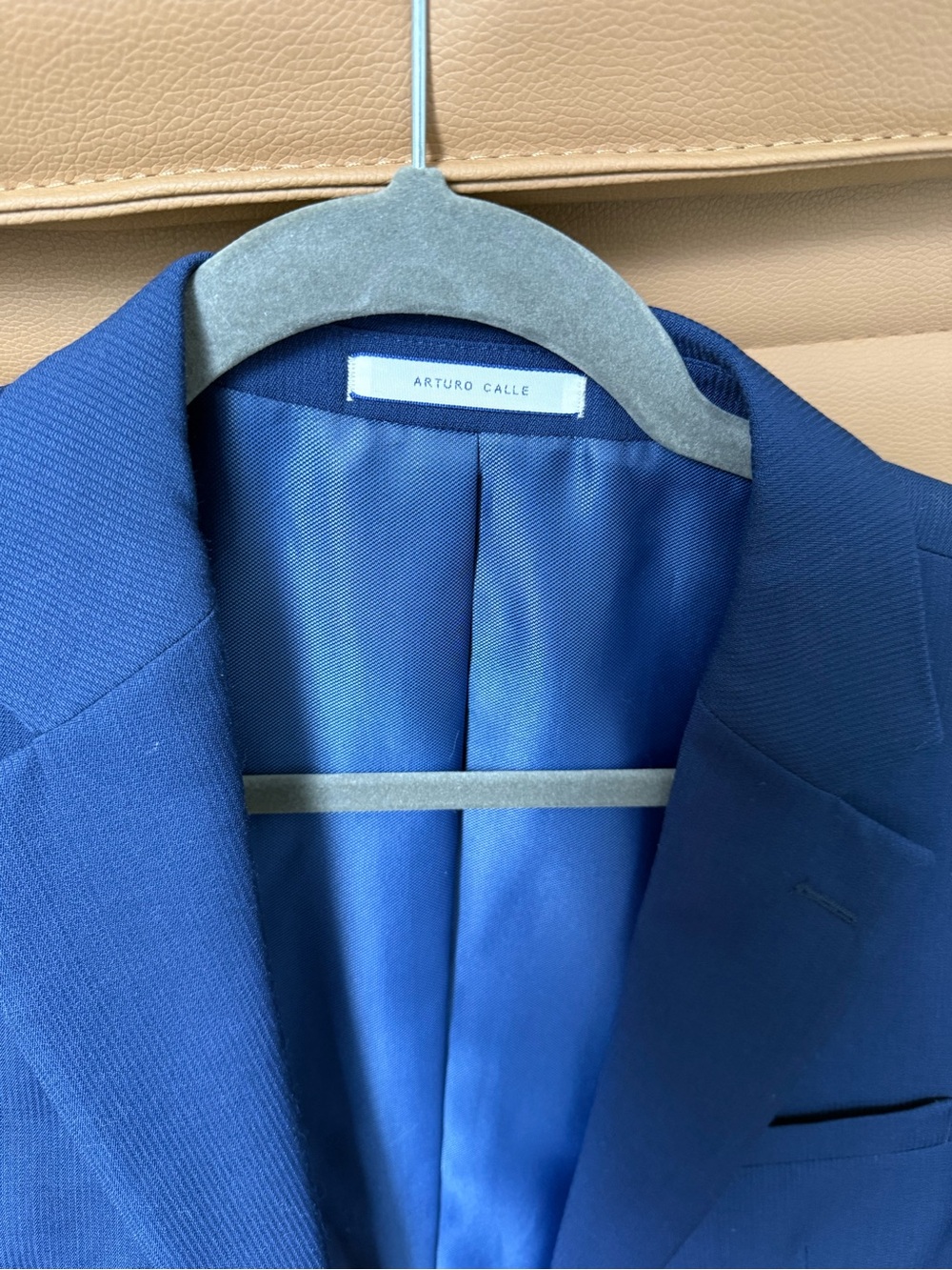 Austin Reed Blue Two-Button Notch Lapel Blazer - Picture 3 of 5